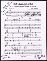 The Lovin' Spoonful | "You Didn't Have to Be So Nice" Sheet Music Signed by (4) with John Sebastian, Jerry Yester with 45RPM LP Vinyl Record (JSA) at PristineAuction.com