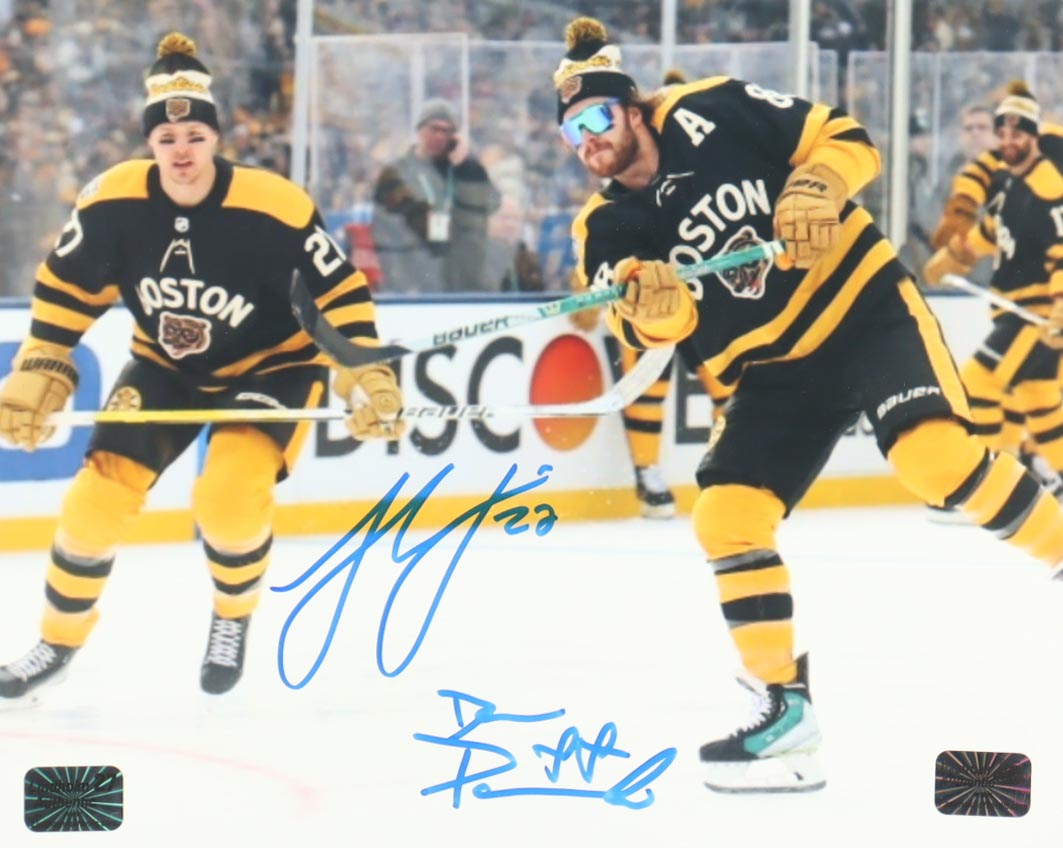 David Pastrnak & Elias Lindholm Signed 8x10 Photo (Pastrnak & Lindholm) at PristineAuction.com David Pastrnak & Elias Lindholm Signed 8x10 Photo (Pastrnak & Lindholm) at PristineAuction.com