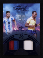 Lionel Messi / Pele 2025 Leaf ITG Used Sports In The Beautiful Game Used Relics Blue #B28 #38/45 at PristineAuction.com