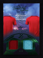 Virgil van Dijk / Mohamed Salah 2025 Leaf ITG Used Sports In The Beautiful Game Used Relics Emerald #B212 #3/3 at PristineAuction.com