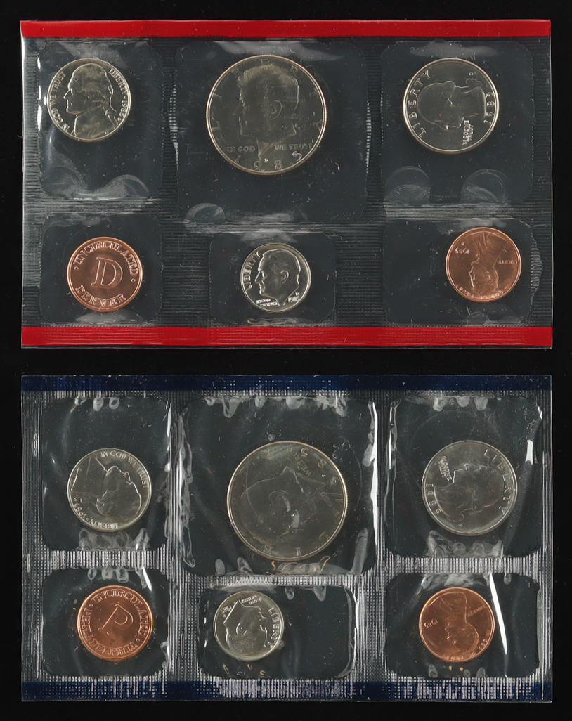 1985 Uncirculated United States Mint Souvenir (12) Coin Set at PristineAuction.com 1985 Uncirculated United States Mint Souvenir (12) Coin Set at PristineAuction.com