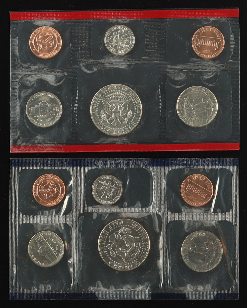 1985 Uncirculated United States Mint Souvenir (12) Coin Set at PristineAuction.com 1985 Uncirculated United States Mint Souvenir (12) Coin Set at PristineAuction.com