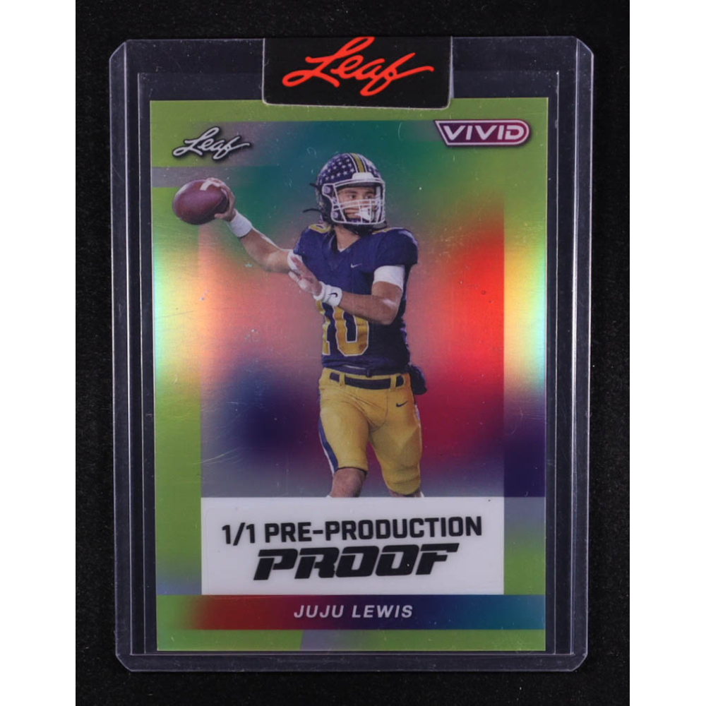 Juju Lewis 2024 Leaf Vivid Pre-Production Proof #1/1 at PristineAuction.com