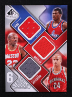 2009-10 Upper Deck SP Game Used Editions 6 Star Swatches #UDC76646 #13/99 Bernard King / Clyde Drexler / Richard Jefferson / Kobe Bryant / Carmelo Anthony / Devin Harris at PristineAuction.com
