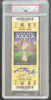 Tom Brady Signed 2005 Super Bowl XXXIX Full Ticket (PSA 9 | Auto 10) at PristineAuction.com