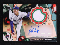 Yoshinobu Yamamoto 2024 Topps Holiday Autograph Relics Player-Worn #ARCYY #33/50 at PristineAuction.com