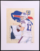 "Josh Allen" Bills 11x14 LE Lithograph by John Yim #/100 (PA) at PristineAuction.com