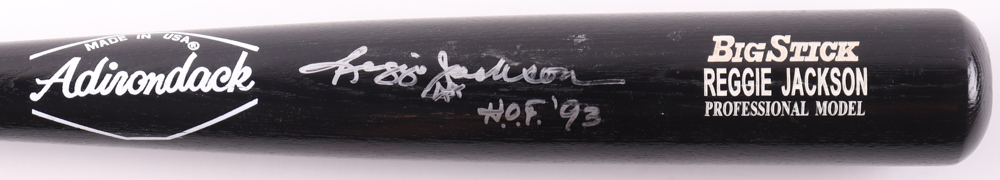 Reggie Jackson Signed Adirondack Player Model Baseball Bat Inscribed "H.O.F. '93" (MLB & Fanatics) at PristineAuction.com Reggie Jackson Signed Adirondack Player Model Baseball Bat Inscribed "H.O.F. '93" (MLB & Fanatics) at PristineAuction.com