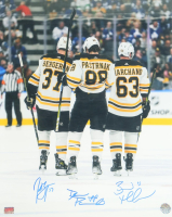 Patrice Bergeron, Brad Marchand & David Pastrnak Signed Bruins "The Perfection LIne" 16x20 Photo (Perfection Line & YSMS) at PristineAuction.com