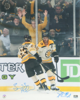 Brad Marchand & David Pastrnak Signed Bruins 16x20 Photo (Marchand & Pastrnak) at PristineAuction.com