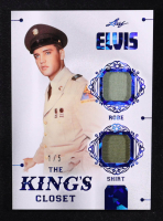 Elvis 2024 Leaf Elvis Presley Icons Collection The King's Closet Memorabilia Purple Holofoil #TKC-2 #1/5 at PristineAuction.com
