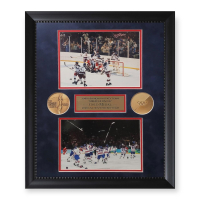 1980 & 2026 Team USA Hockey Team Custom Framed Photo Display at PristineAuction.com