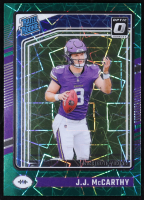 JJ McCarthy 2024 Donruss Optic Green Velocity #235 RR RC at PristineAuction.com