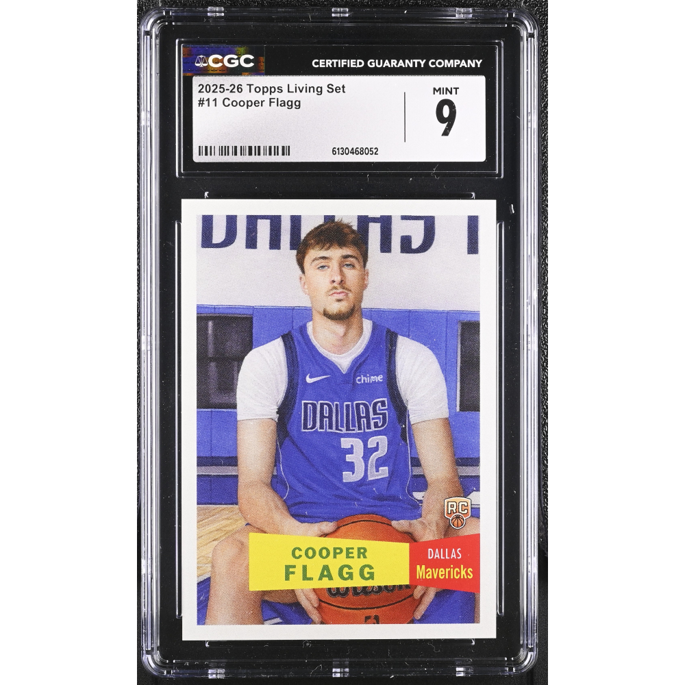 Cooper Flagg 2025-26 Topps Living Set #11 RC (CGC 9) at PristineAuction.com