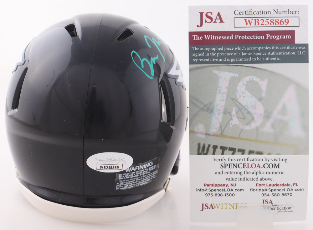 Bryce Huff Signed Eagles Slate Alternate Speed Mini Helmet (JSA) at PristineAuction.com Bryce Huff Signed Eagles Slate Alternate Speed Mini Helmet (JSA) at PristineAuction.com