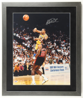 Magic Johnson Signed Lakers Custom Framed Photo Display (PSA) at PristineAuction.com