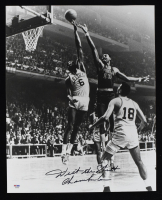 Wilt Chamberlain Signed 76ers 16x20 Photo Inscribed "The Stilt" (PSA) at PristineAuction.com
