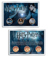 "Harry Potter and the Deathly Hallows" Set of (3) Great Britain Coins at PristineAuction.com