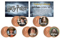 "Harry Potter" Set of (5) UK British Half Penny Coins at PristineAuction.com