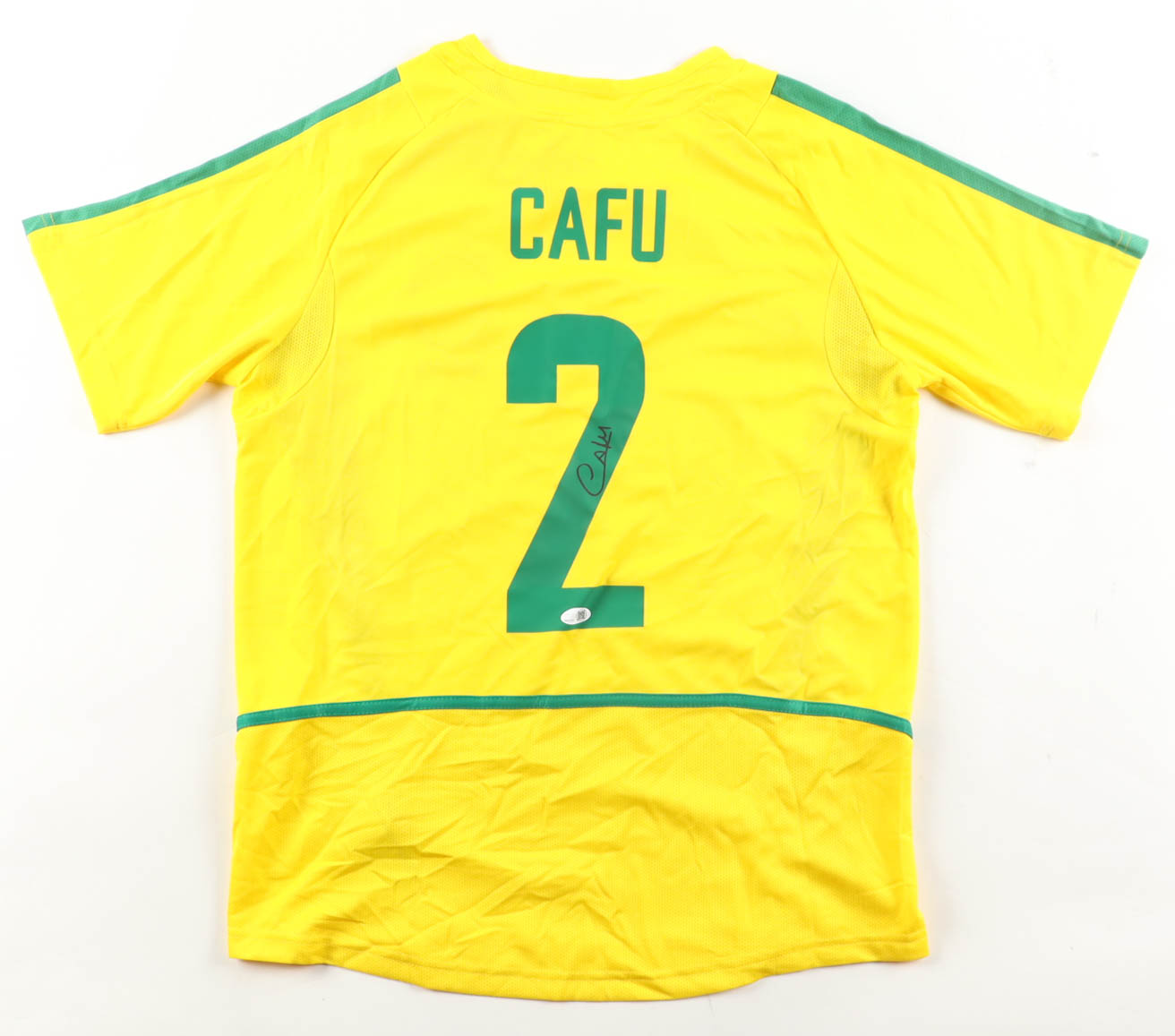 Cafu Signed Brazil Nike Authentic Jersey (JSA) at PristineAuction.com Cafu Signed Brazil Nike Authentic Jersey (JSA) at PristineAuction.com