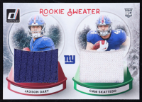 Cam Skattebo / Jaxson Dart 2025 Donruss Rookie Holiday Sweater Dual #3 RC at PristineAuction.com