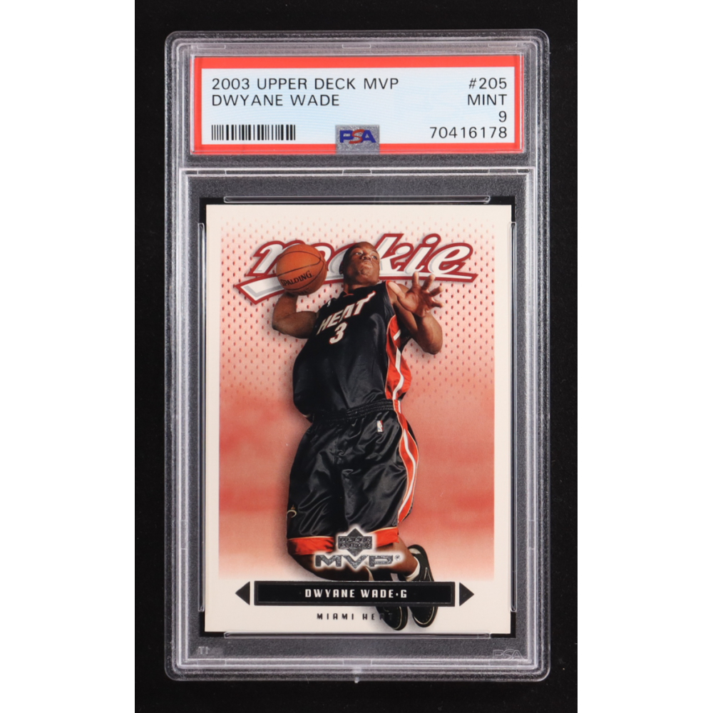 Dwayne Wade 2003 Upper Deck MVP #205 RC (PSA 9) at PristineAuction.com