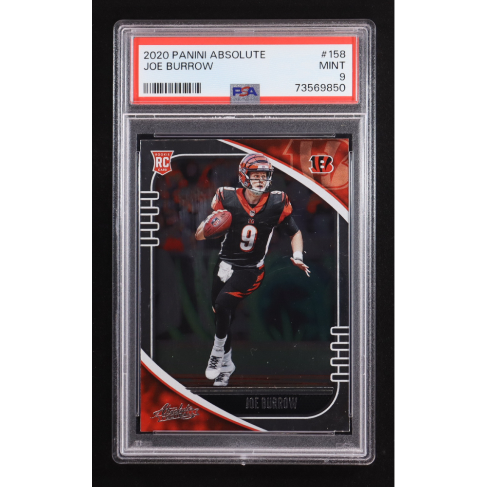 Joe Burrow 2020 Panini Absolute #158 RC (PSA 9) at PristineAuction.com