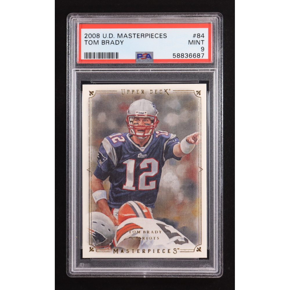 Tom Brady 2008 Upper Deck Masterpieces #84 (PSA 9) at PristineAuction.com