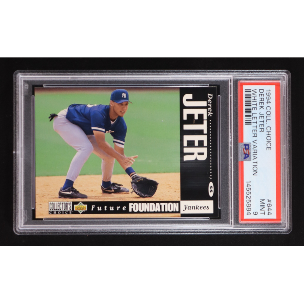Derek Jeter 1994 Upper Deck Collector's Choice White Letter Variation Future Foundation #644 RC (PSA 9) at PristineAuction.com
