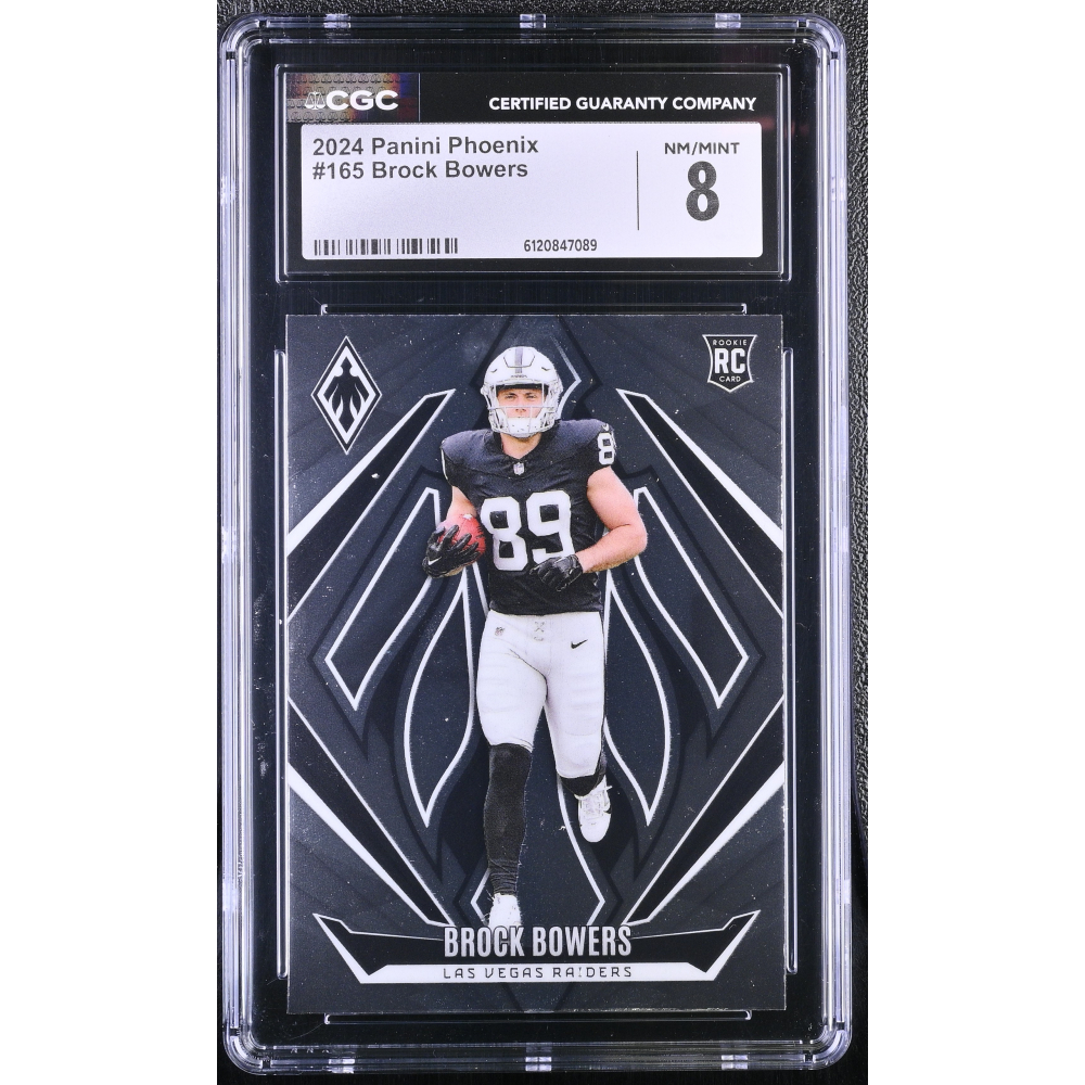 Brock Bowers 2024 Panini Phoenix #165 RC (CGC 8) at PristineAuction.com