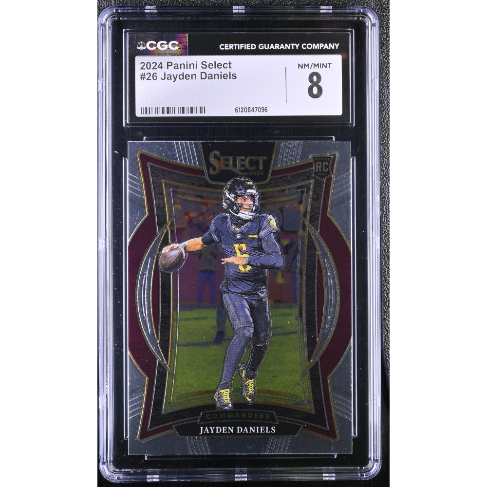 Jayden Daniels 2024 Panini Select #26 RC (CGC 8) at PristineAuction.com
