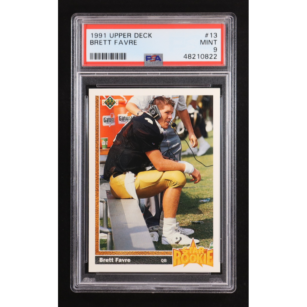 Brett Favre 1991 Upper Deck Star Rookie #13 RC (PSA 9) at PristineAuction.com