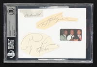 Muhammad Ali, Joe Frazier & George Foreman Signed 5x7 Cut Collage (BGS) at PristineAuction.com