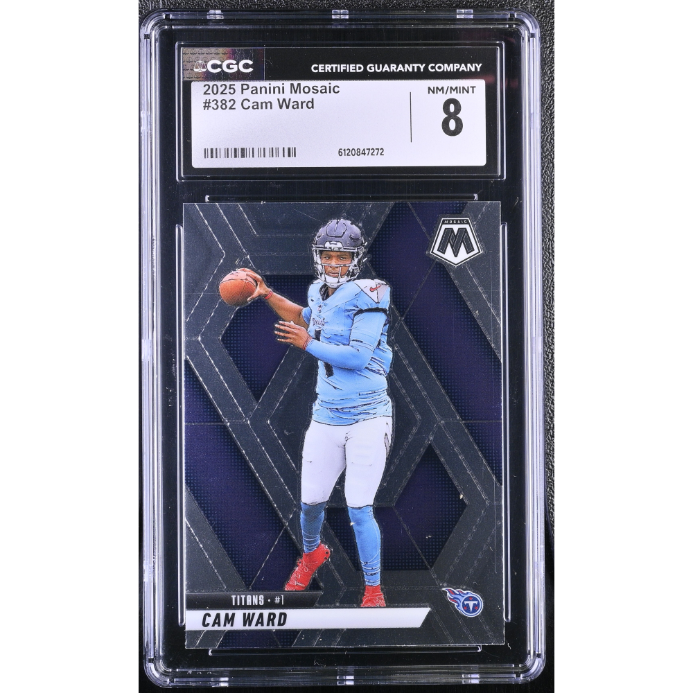 Cam Ward 2025 Panini Mosaic #382 (CGC 8) at PristineAuction.com