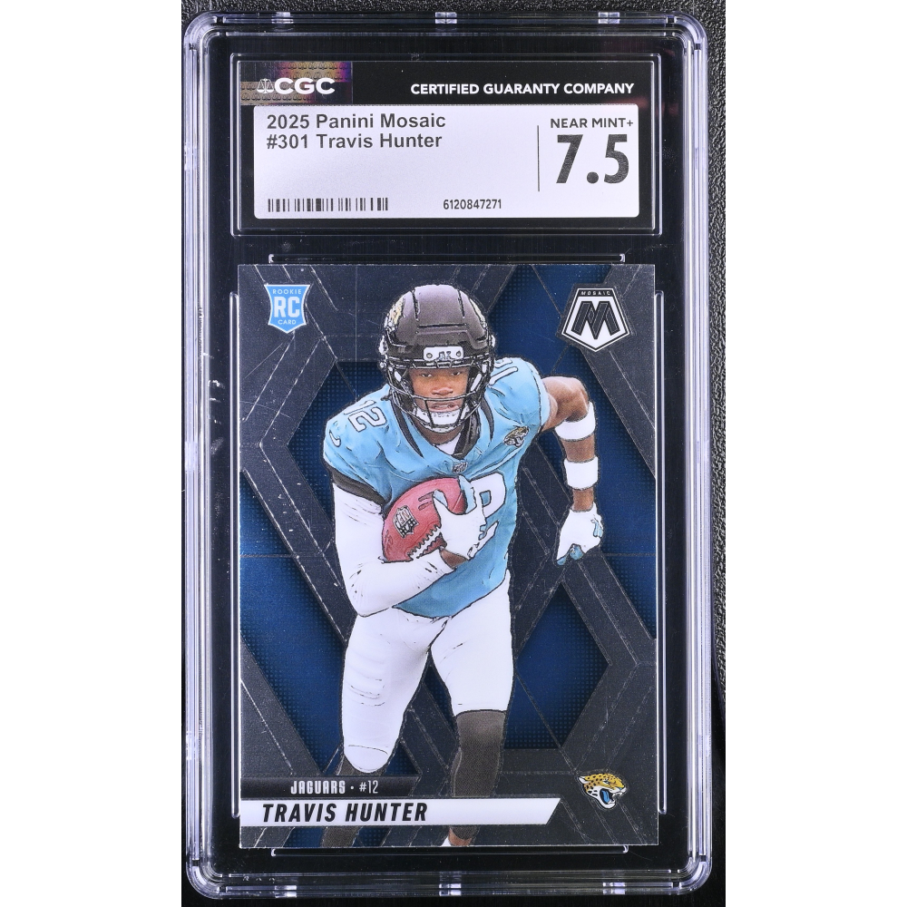 Travis Hunter 2025 Panini Mosaic #301 RC (CGC 7.5) at PristineAuction.com
