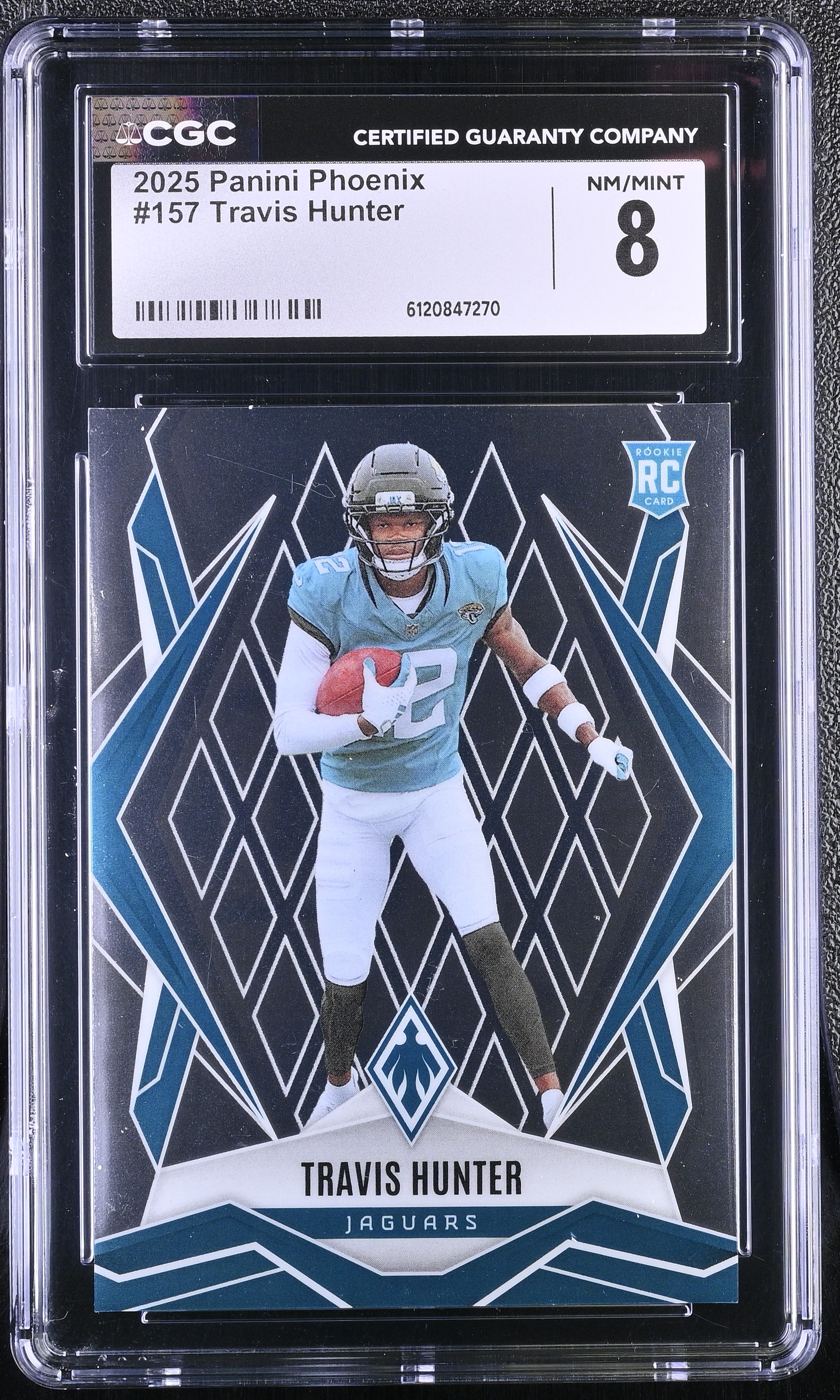 Travis Hunter 2025 Panini Phoenix #157 RC (CGC 8) at PristineAuction.com Travis Hunter 2025 Panini Phoenix #157 RC (CGC 8) at PristineAuction.com