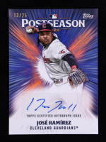 Jose Ramirez 2025 Topps Postseason Performance Autographs Orange #PPAJR #13/25 at PristineAuction.com