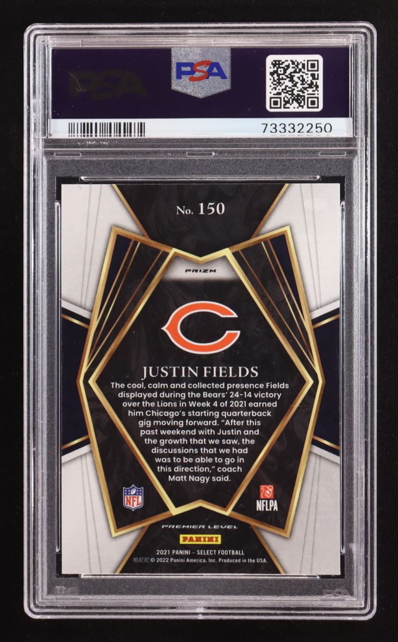 Justin Fields 2021 Select Prizm Silver #150 RC (PSA 9) at PristineAuction.com Justin Fields 2021 Select Prizm Silver #150 RC (PSA 9) at PristineAuction.com