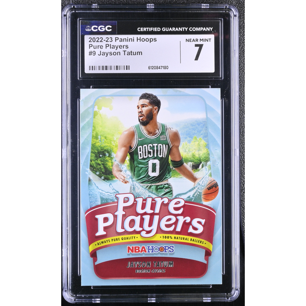 Jayson Tatum 2022-23 Panini Hoops Pure Players #9 (CGC 7) at PristineAuction.com