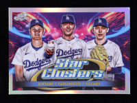 Shohei Ohtani / Roki Sasaki RC / Yoshinobu Yamamoto 2025 Topps Cosmic Chrome Triple Star Clusters #TSC1 at PristineAuction.com