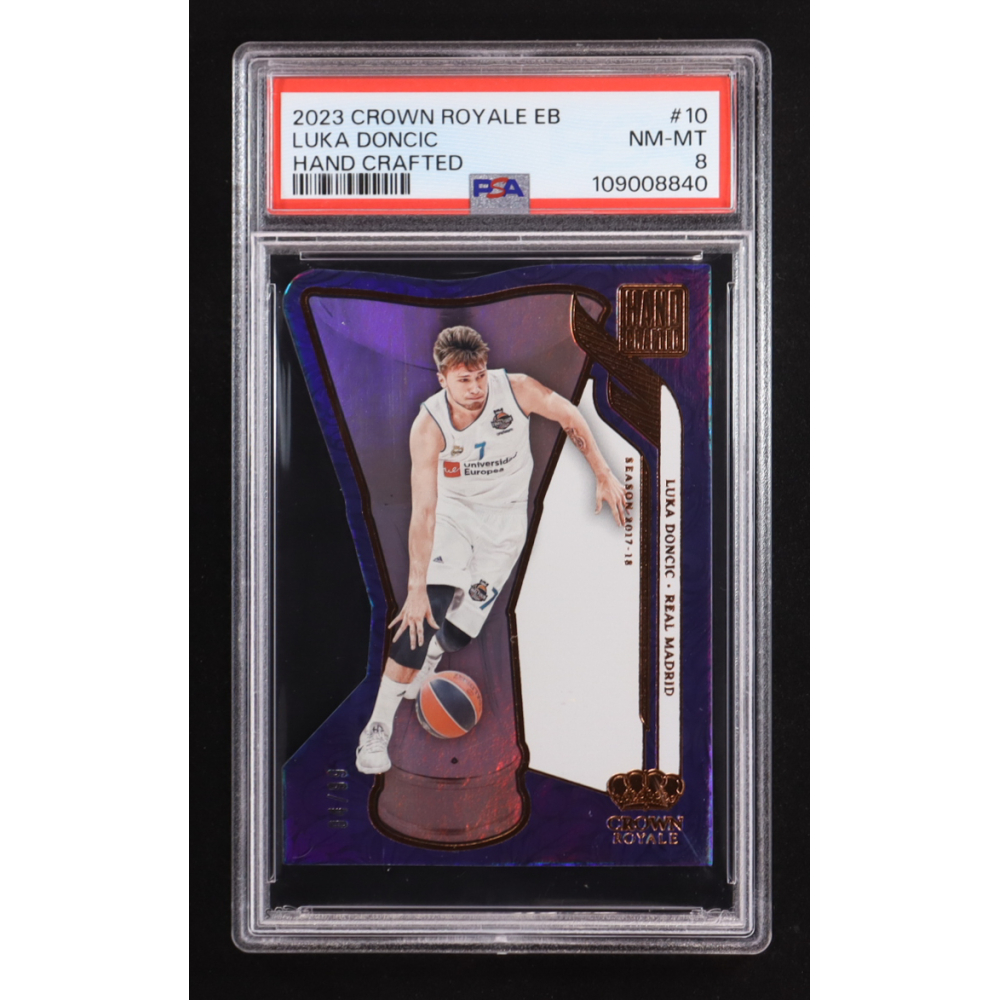 Luka Doncic 2023-24 Panini Crown Royale Euroleague Hand Crafted #10 #04/99 (PSA 8) at PristineAuction.com