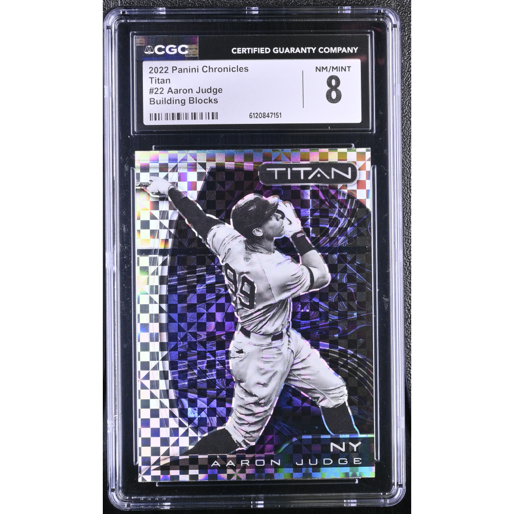 Aaron Judge 2022 Panini Chronicles Titan Building Blocks #22 (CGC 8) at PristineAuction.com