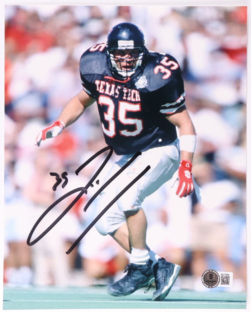 Zach Thomas Signed Texas Tech Red Raiders 8x10 Photo (Beckett) at PristineAuction.com Zach Thomas Signed Texas Tech Red Raiders 8x10 Photo (Beckett) at PristineAuction.com
