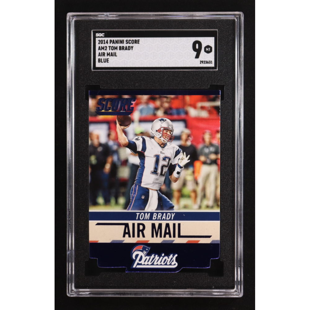 Tom Brady 2014 Panini Score Air Mail Blue #AM2 (SGC 9) at PristineAuction.com