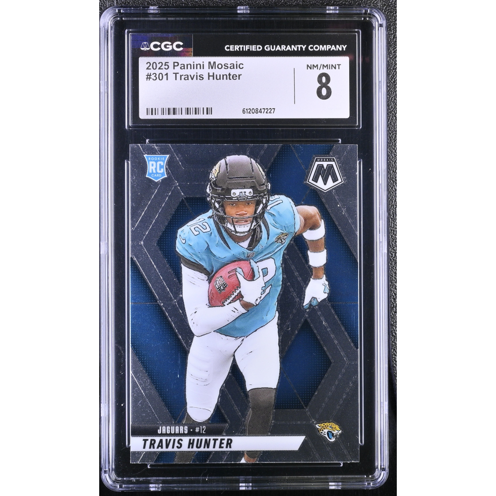 Travis Hunter 2025 Panini Mosaic #301 RC (CGC 8) at PristineAuction.com