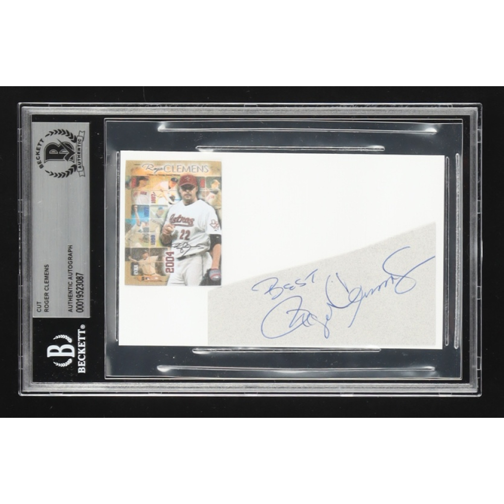 Roger Clemens Signed Astros Cut Inscribed "Best!" (BAS) at PristineAuction.com