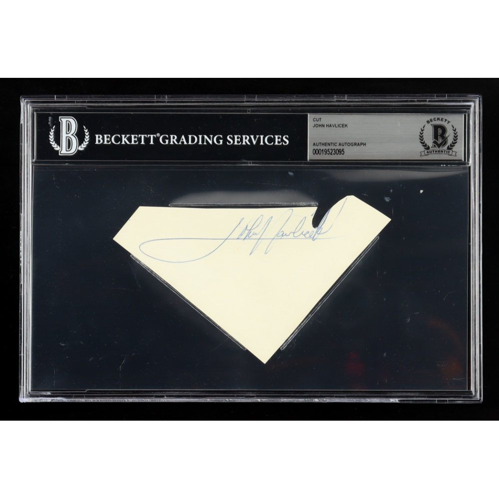 John Havlicek Signed Cut (BGS) at PristineAuction.com
