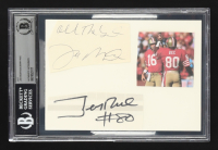 Jerry Rice & Joe Montana Signed Cut Collage Inscribed "All The Best" (BGS) at PristineAuction.com