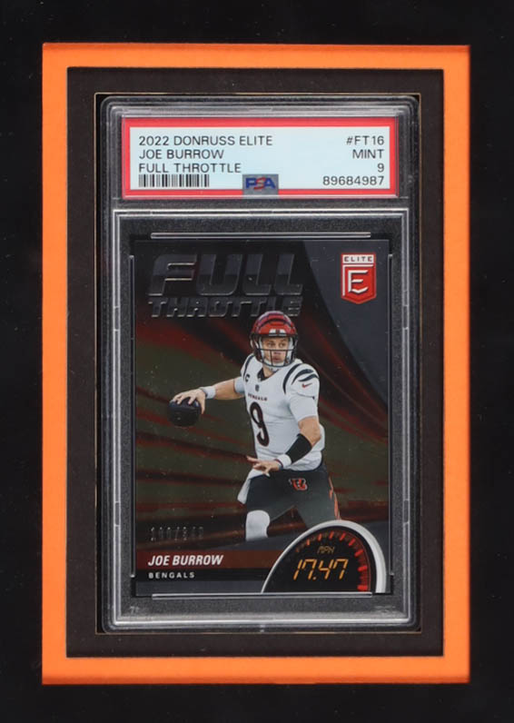 Joe Burrow Signed Bengals Custom Framed Authentic Nike Jersey with LED Display & (2) Photos & (2) (PSA) Graded Sports Cards (Fanatics) at PristineAuction.com Joe Burrow Signed Bengals Custom Framed Authentic Nike Jersey with LED Display & (2) Photos & (2) (PSA) Graded Sports Cards (Fanatics) at PristineAuction.com