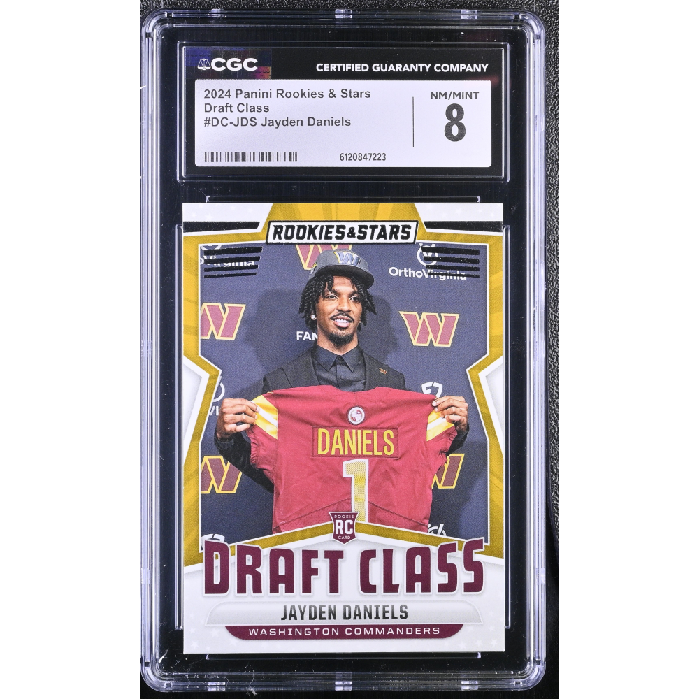 Jayden Daniels 2024 Panini Rookies & Stars Draft Class #DC-JDS (CGC 8) at PristineAuction.com